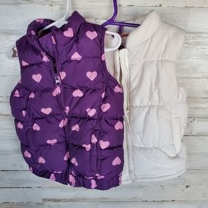 ☆3/$15☆  3T - 2 Adorable Girl's Puffy Vests
